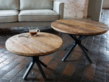 Industrial side tables.