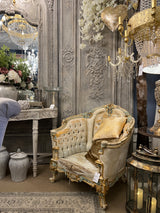 Pair of Distressed Louis XVI style armchairs
