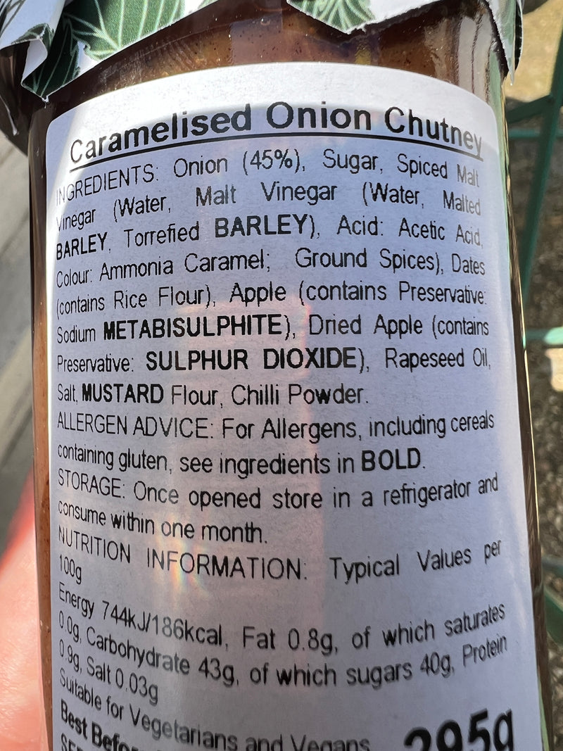 Caramelised onion chutney