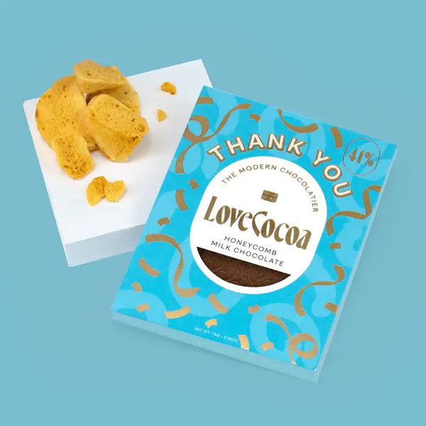 'Thank You' Honeycomb Milk Chocolate Bar