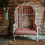 High backed paisley love seat