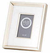 Antiqued Pewter Deep Framed White Velvet Photo Frame