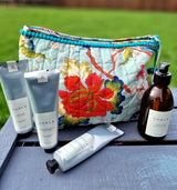 Flower Quilted & Lined Wash Bag